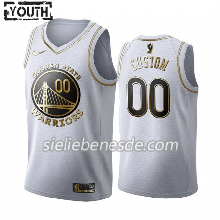 Kinder NBA Golden State Warriors Trikot Nike 2019-2020 Weiß Golden Edition Swingman - Benutzerdefinierte